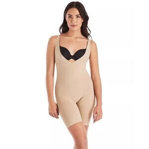 Maidenform Shaper Shapewear Small Open Bust Wear Your Own Bra Thigh Skimmer